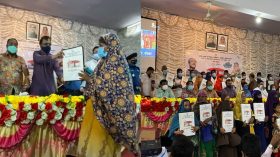 মুক্তাগাছায় প্রধানমন্ত্রীর উপহারের ৪৫টি সহ  ৪৮টি ঘর পেলো গৃহহীন পরিবার
