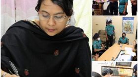 স্বরাষ্ট্র মন্ত্রণালয়ের উপসচিব ফারজানা জেসমিন বিএমপি থানাসমূহ পরিদর্শন