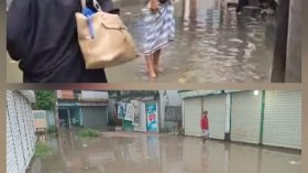 রূপগঞ্জে টানা বৃষ্টিতে জলাবদ্ধতা ,নিন্মাঞ্চলের অর্ধ লক্ষাদিক মানুষ পানি বন্দী