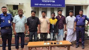 পূর্বাচলে ডাকাতি করে পালানোর সময় লুন্ঠিত মালসহ ৬ ডাকাত আটক, মাইক্রোবাস জব্দ