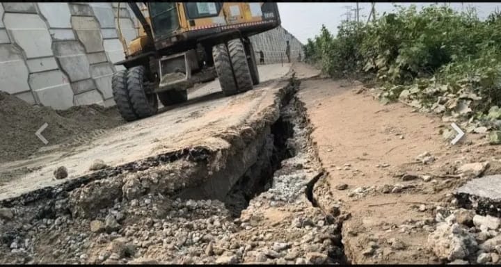 নির্মাণ কাজ শেষ হওয়ার আগেই ঢাকা বাইপাস সড়কে ফাটল